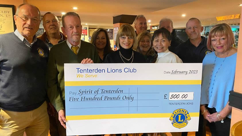 Tenterden Lions Club grant to Spirit of Tenterden Festival