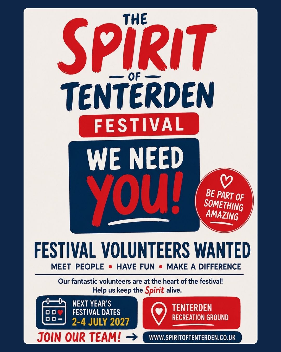 Spirit of Tenterden Festival volunteers wanted