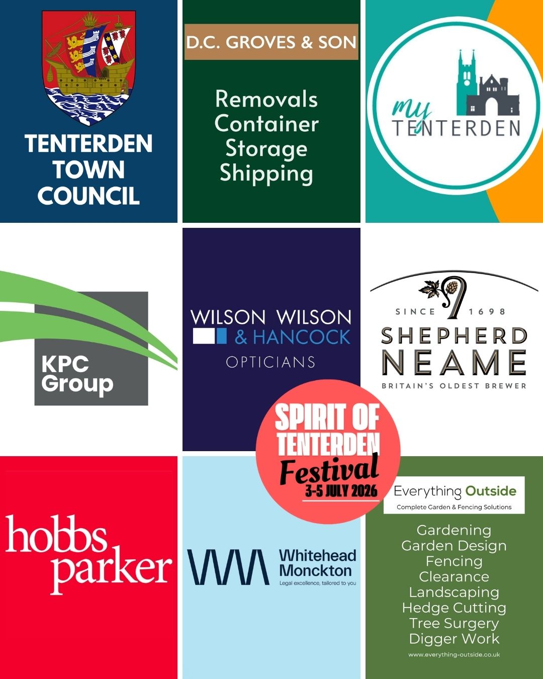 Spirit of Tenterden Festival sponsors